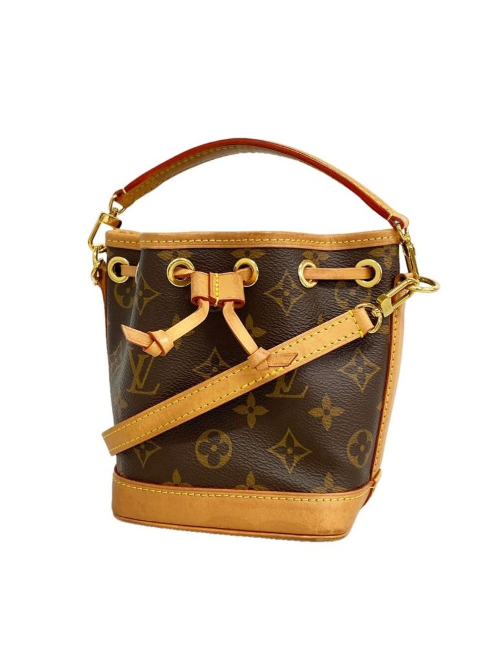 Louis Vuitton Handbag Monogram Nano Noe Brown 2-Way Bag